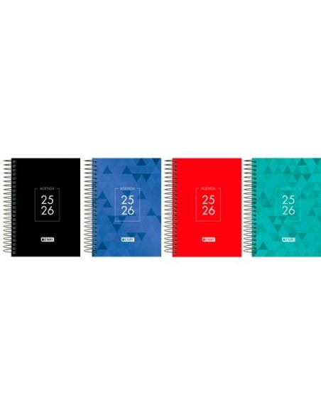 ENRI AGENDA ESCOLAR IDENTITY ESPIRAL 4º DP T/EXTRADURA C/SURTIDOS 2025-2026 CASTELLANO - Pack de 4 unidades